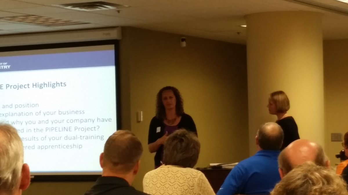 AWalstien's tweet photo. Jaci from @UMC1968 on their experience w/ dual-training & apprenticeship, need 2 elevate tech ed #MNPIPELINEProject https://t.co/QqplWvmnBz
