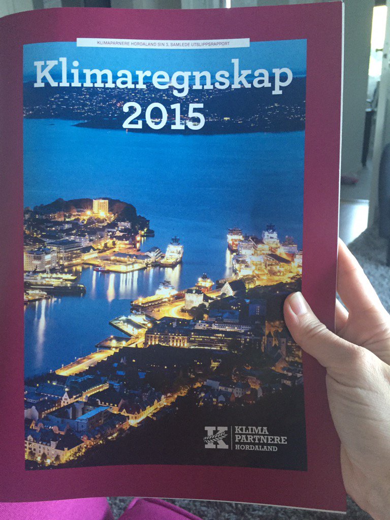 Klart til i morgon! Årets klimaregnskap rykande fersk frå trykken! #Klimapartnere #FossilfriBergen2030 #grønnregion