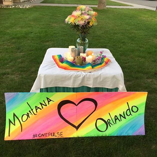 GenderExpansion's tweet image. We Stand With Pulse! #WeStandWithPulse Montana statewide response to June 12th Orlando tragedy