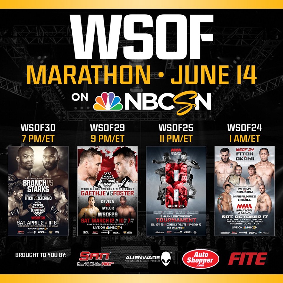 SusanCingari's tweet photo. MMAWorldSeries: WSOF Marathon Alert! Catch #WSOF30, #WSOF29, #WSOF25 & #WSOF24 Tues @ 7 PM ET on NBCSN: β¦ https://t.co/remU1dfEut