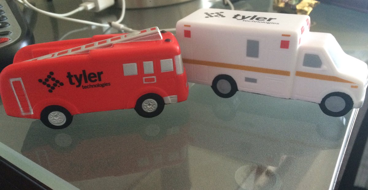 jnbecker10's tweet photo. Thanks to @tylertech my collection is now complete! #police #fire #ems #NENA2016 https://t.co/1mXv2fnuCA