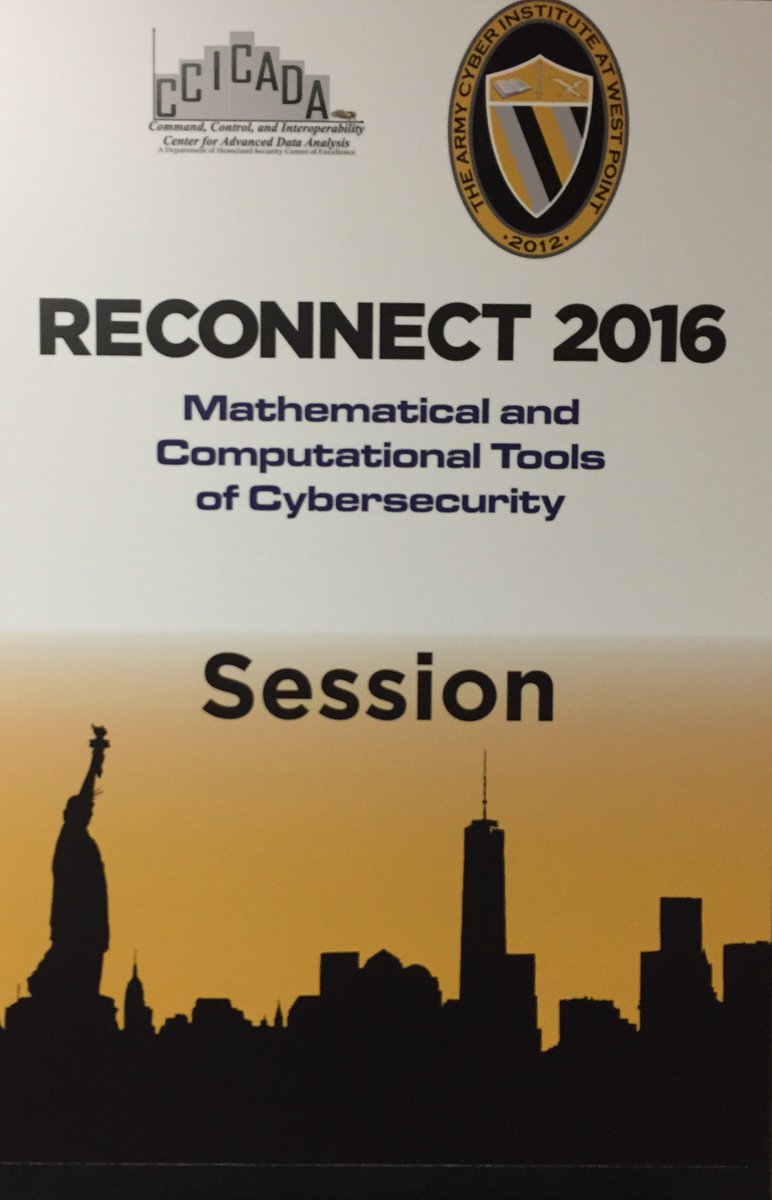 Now: ACI hosts <a href="/CCICADA/">CCICADA</a> Reconnect 2016: Mathematical/Computational Tools for #CyberSecurity  ow.ly/D5pk301dDB3