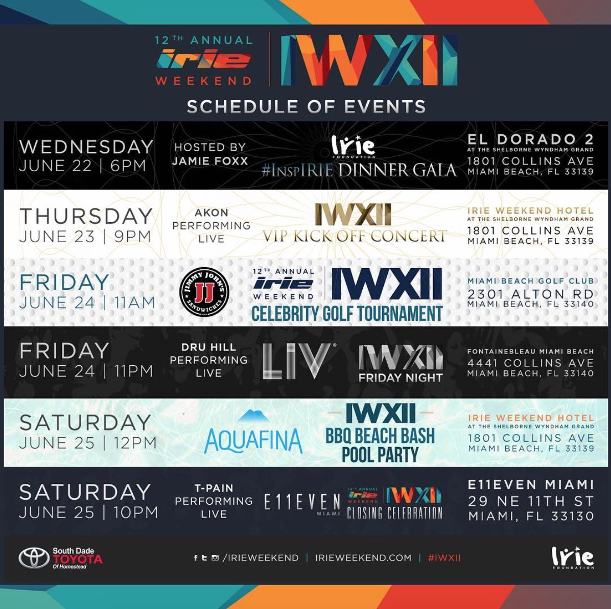 irieweekend's tweet photo. Check out the full #IWXII #IrieWeekend Schedule here! Be sure to get ur tix here--> https://t.co/zUPHjA0i7I https://t.co/bQFlTBrIHH