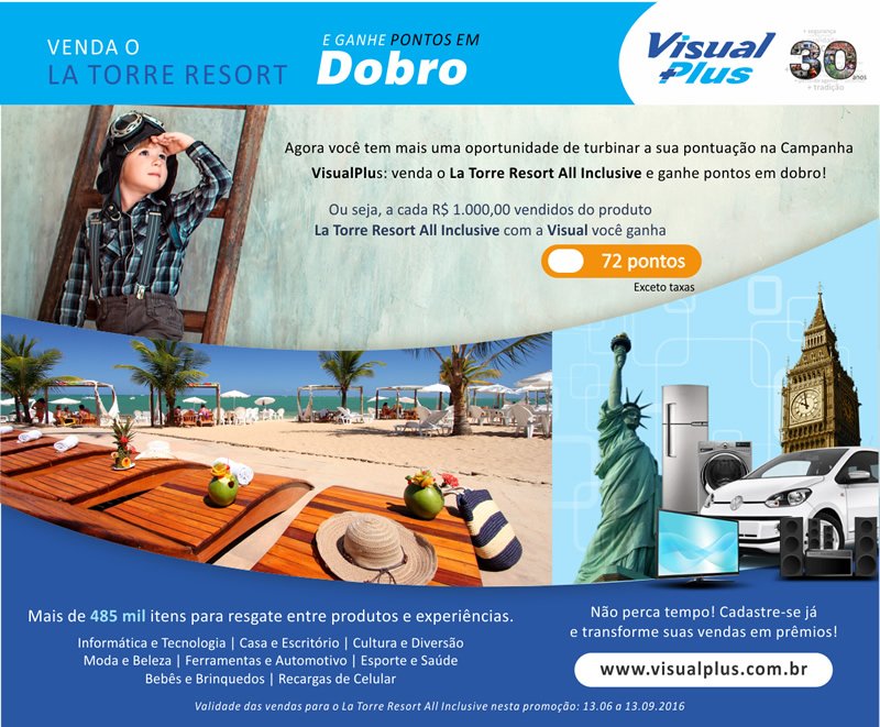 visualturismo's tweet photo. Agente de Viagens: venda o La Torre com a Visual e ganhe pontos em dobro na campanha VisualPlus
#visualplus #latorre https://t.co/RFk0mDosVV