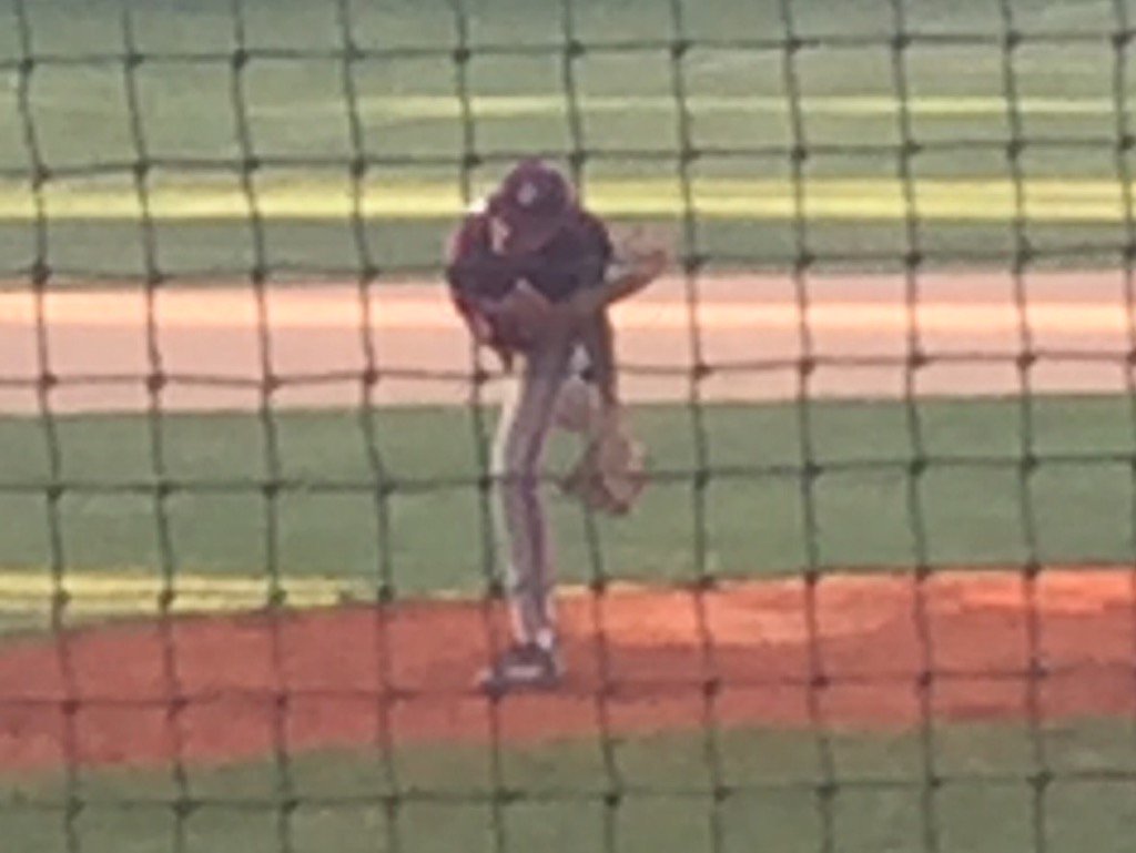 First pitch for the Senior game and we are under way. Battle Creek v Wakefield. #Post81