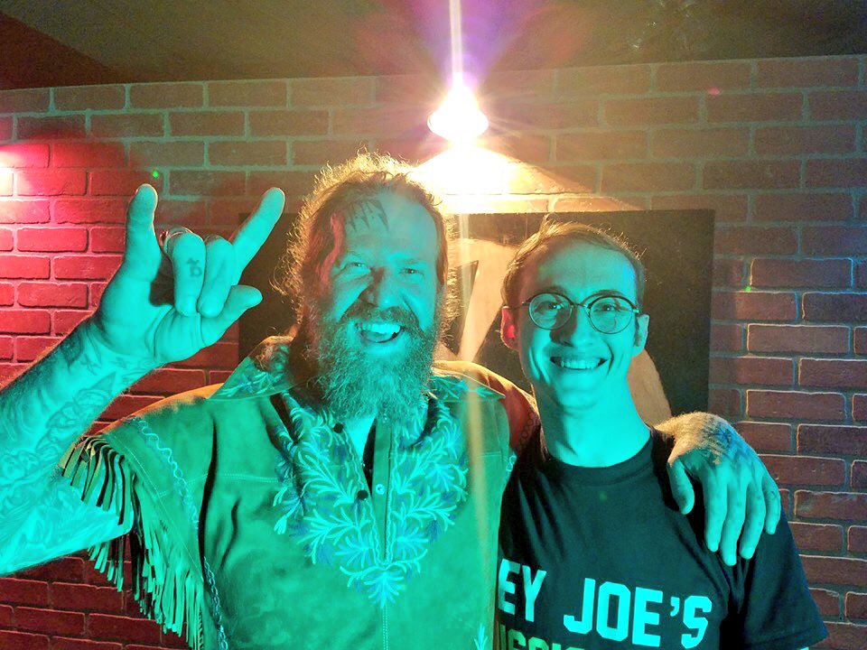 thewalloxford's tweet photo. sweet bb austin and brent hinds from mastodon after he performed with fiend without a face at the wall. https://t.co/VtRmUeWIKc