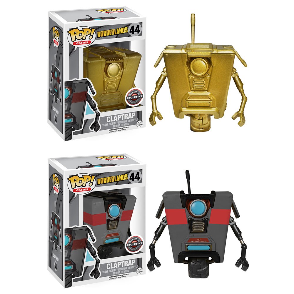 OriginalFunko's tweet image. RT &amp;amp; follow @OriginalFunko for the chance to win a set of @GameStop exclusive gold and black Claptrap Pop!s!