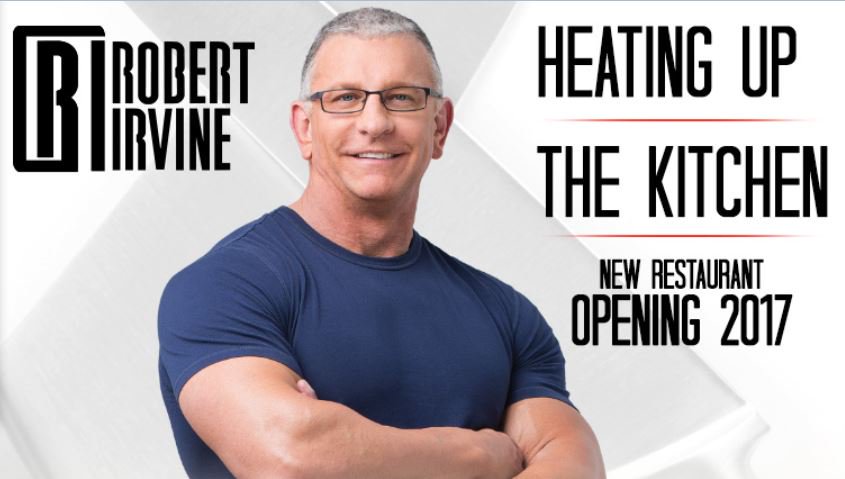 TropLV's tweet photo. Whoโs excited for @RobertIrvine's restaurant opening in 2017? We are! #HeatingUpTheKitchen https://t.co/CdiIC8OHSq
