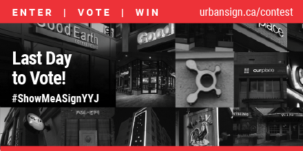 UrbanSignInc's tweet photo. Last chance to help a Victoria small business receive new signage! Voting ends at midnight. https://t.co/rAaZRb6Is2 https://t.co/Ks3FQdHTfK