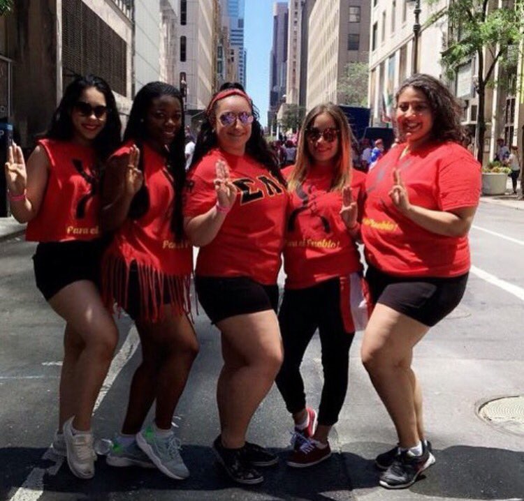 SLUBetaChapter's tweet photo. Our Beautiful Beta Chapter Hermanas at the Puerto Rican Parade 💃🏻💃🏻💛❤️ https://t.co/kkF7yyyxNo