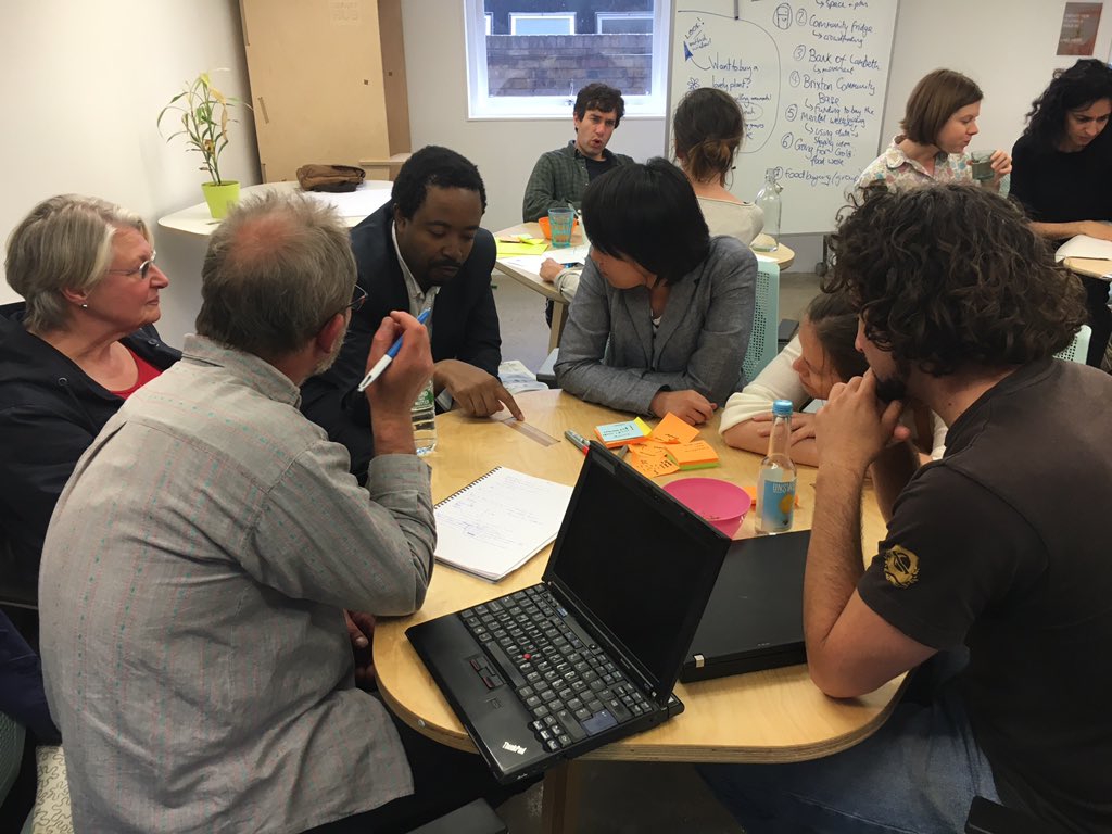 impactbrixton's tweet photo. Great #openprojectnight - we talked local banking, youth DIY skills, a Rastafari march, food buying and a fridge... https://t.co/toPD0XjqOu