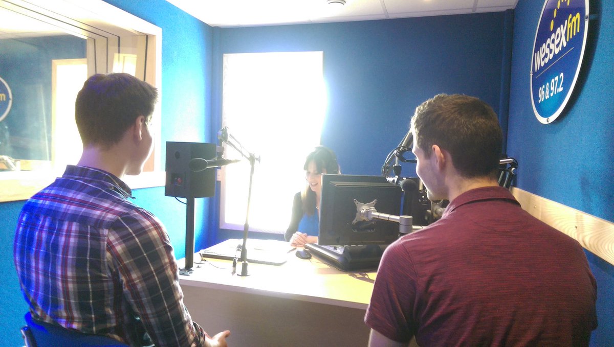 BattleOfBands16's tweet photo. @Wise_Intentions playing live @WessexFM with @mariagreenwood1 yesterday, well done boys! https://t.co/FZ4Tob4cEZ