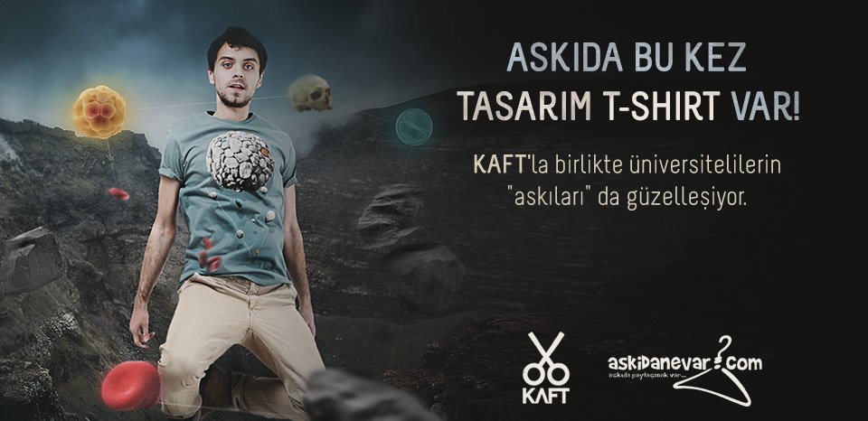 Askıda KAFT'ın desteğiyle tasarım tişört var! RT'leyen ve <a href="/KAFTco/">KAFT</a>'yu takip eden 5 üniversiteliye tişört hediye!