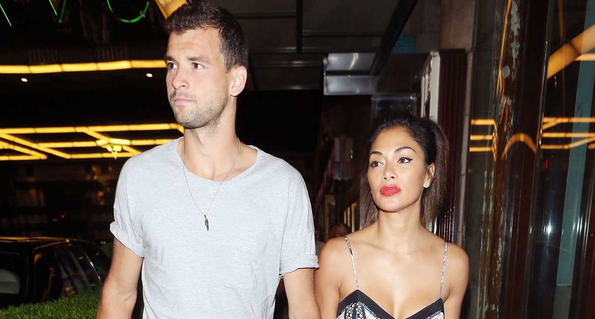 JustJared's tweet photo. .@NicoleScherzy and her boyfriend @GrigorDimitrov showed some PDA during their date night! https://t.co/c4mqooLPd8 https://t.co/YwCIP0sMsg