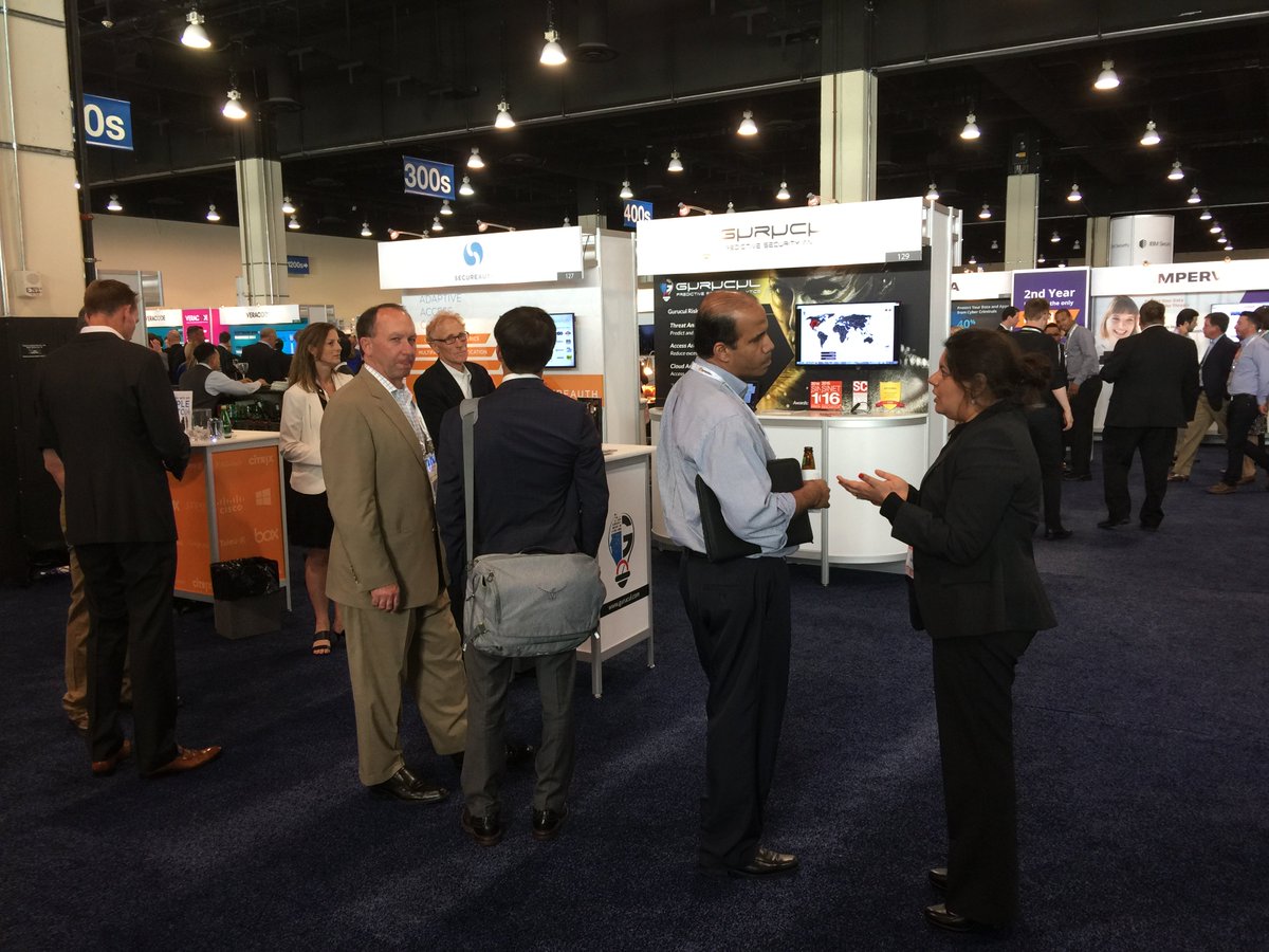 Gurucul's tweet image. #GartnerSEC @Gurucul's CEO @SaryuNayyar and Sales VPs discussing #UserBehaviorAnalytics for on-premises and #cloud