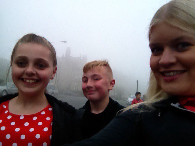 HCPSHawks's tweet photo. Cliff top walk......very misty! 😮 https://t.co/lt1s2yR7N2