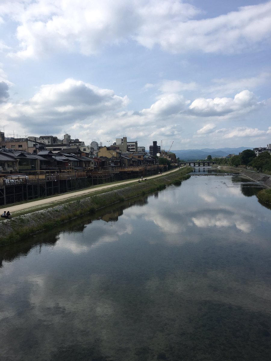 #Kamogawa river in #Kyoto. Great reflections today. #VisitJapan #VisitKansai