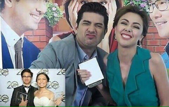 Official_DRTS's tweet photo. Jodi Sta. Maria and Ian Veneracion impersonated KathNiel's pose. © https://t.co/SYmE3bWiNU