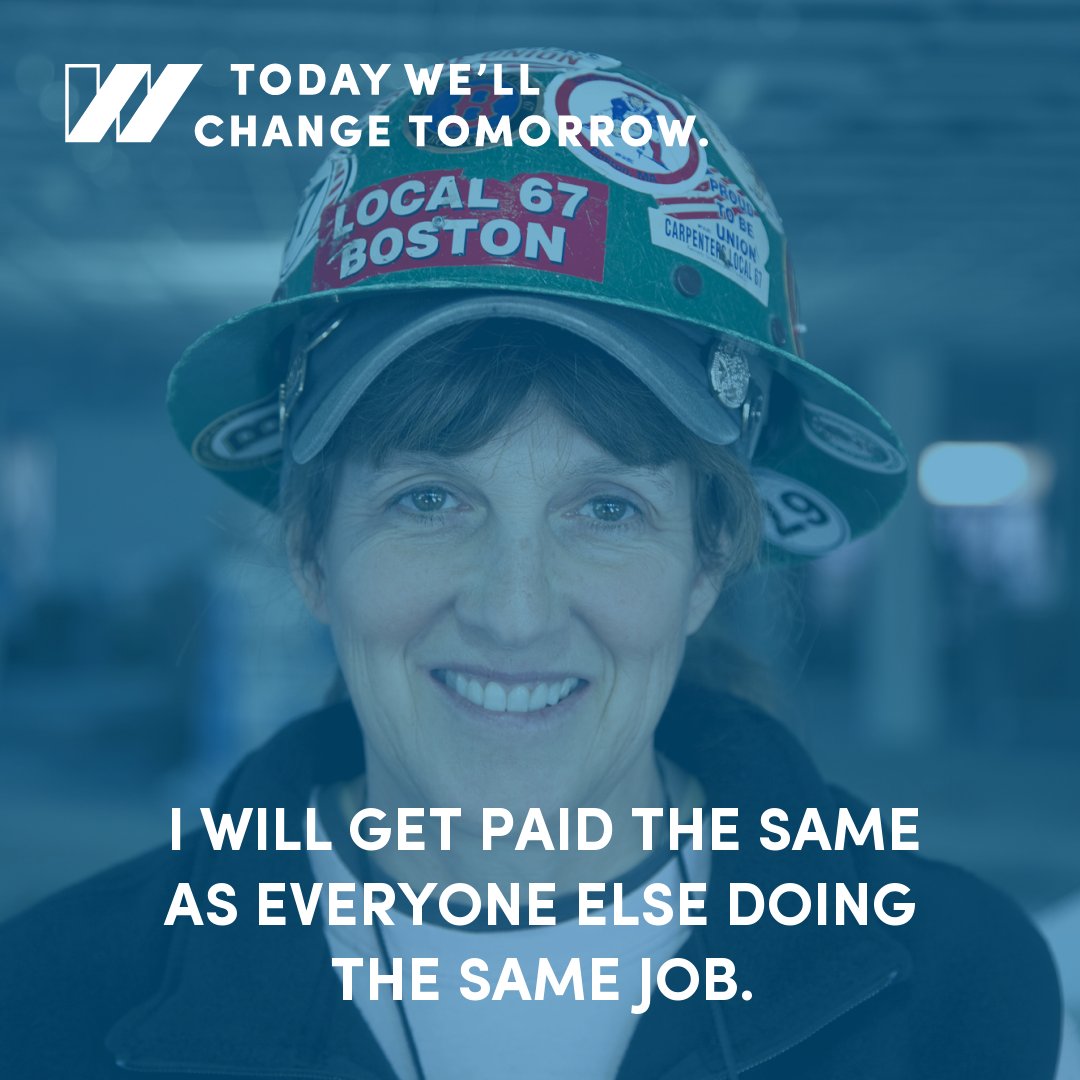 #StateOfWomen We pledge to close the #wagegap by pursuing living wage jobs in ♂ dominated industry. #tradeswomen