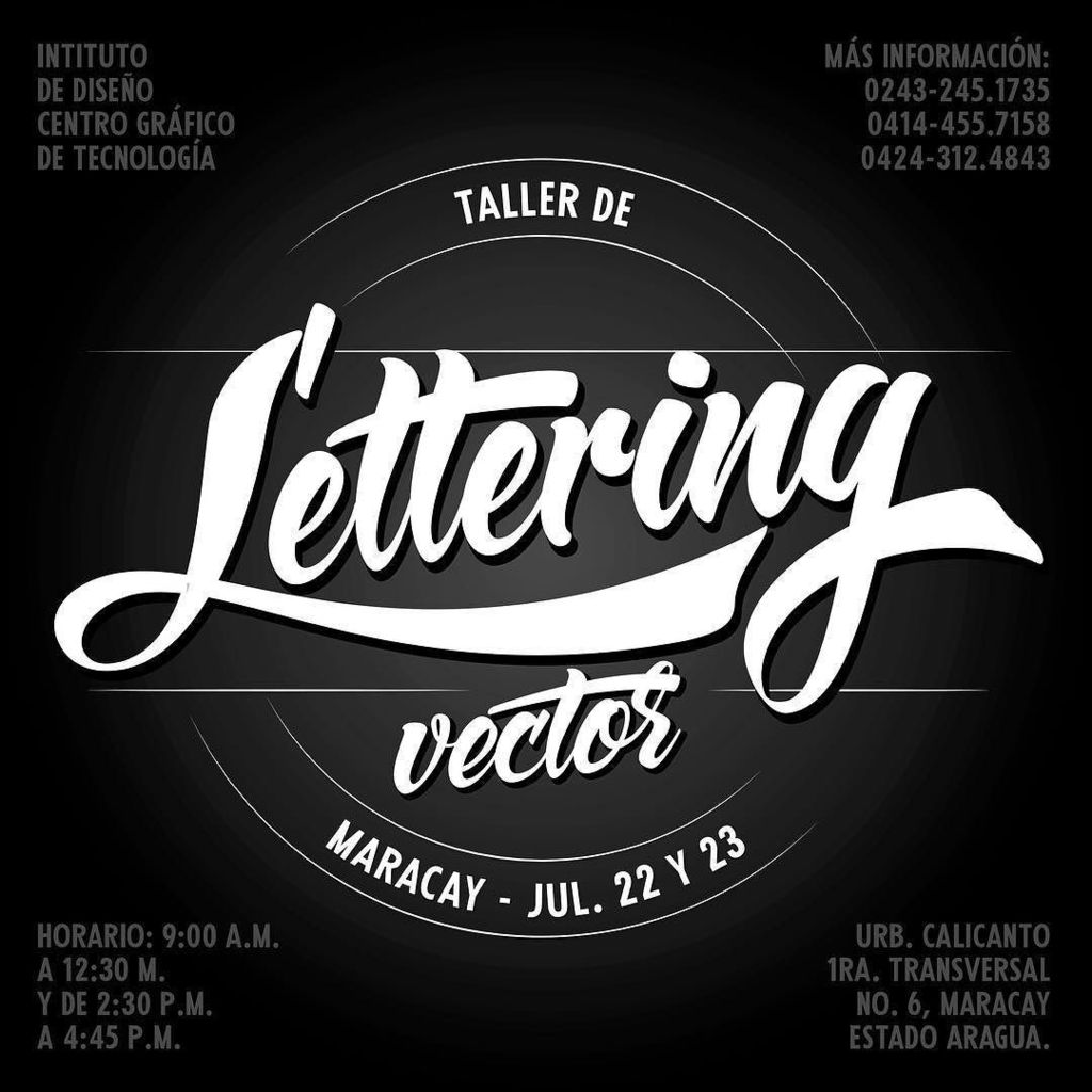 CentroGrafico's tweet photo. TALLER DE LETTERING VECTOR con Miguel Ángel González

Este taller persigue brindar a sus participante el conocimien… https://t.co/7R9WHt2H08
