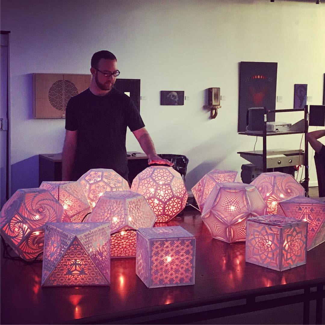 SONIC_BLOOM's tweet photo. These lanterns by #SecularGeometry will be all over site and available for sale at the @SolPurpose Art Gallery! https://t.co/TwHXPc120X
