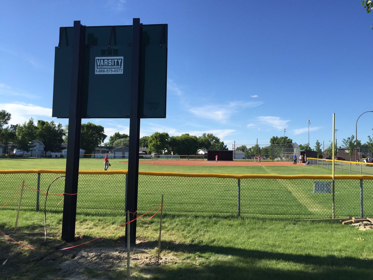 The new scoreboard is up at Sharon Hogg Field. Thanks <a href="/SCminorbaseball/">SCminorbaseball</a> for calling us to help out! #citysc