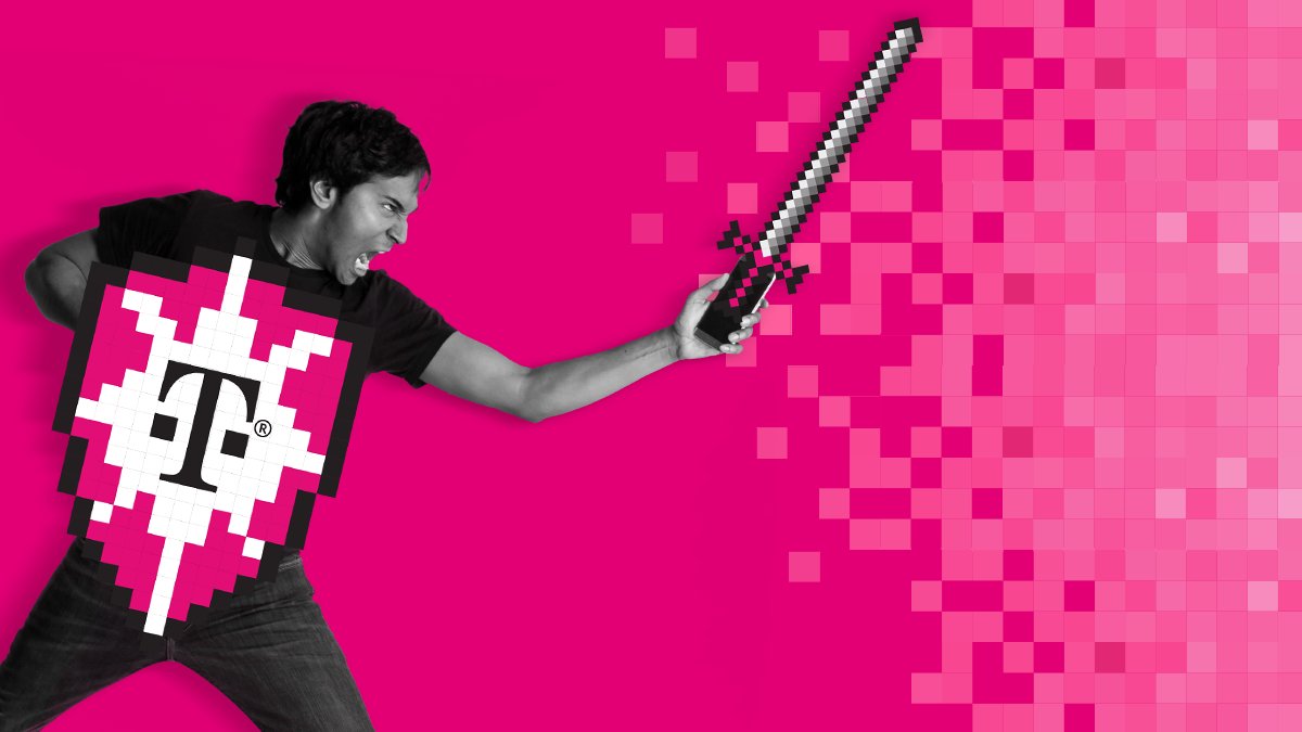 TMobile's tweet image. Keep your eyes on your score. Your #DefenderOfData is here. #E32016