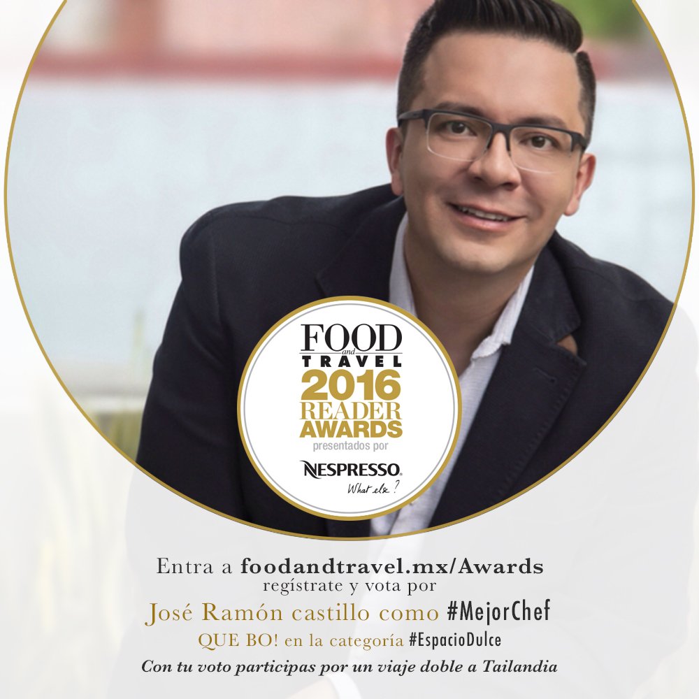 FansJoseRa's tweet photo. Dale Click --> https://t.co/z0dPs8fI5u y nomina a José Ramón Castillo en los #ReaderAwards como #MejorChef https://t.co/uu3J4jSaKt