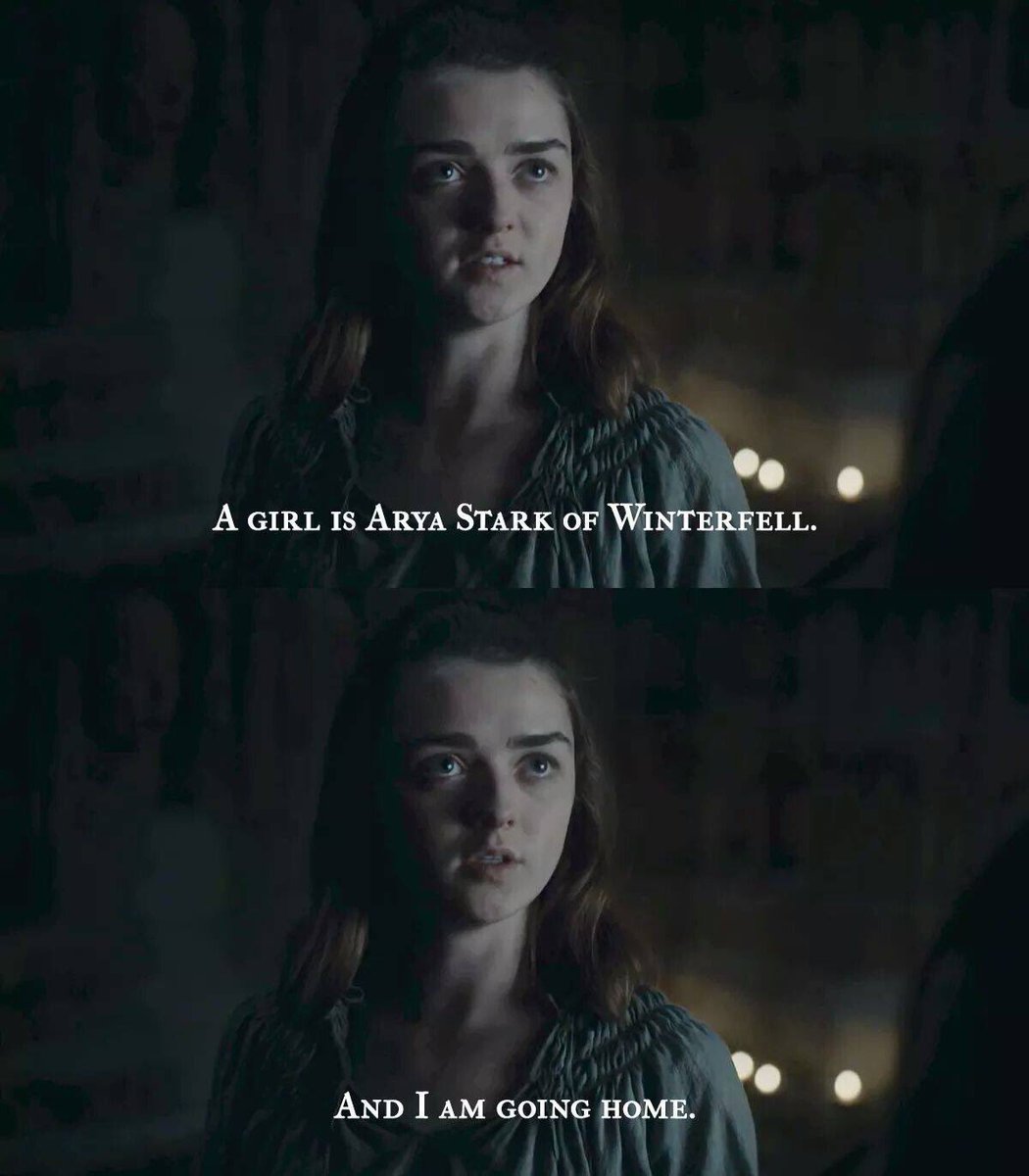 "She was wild. She was a wolf. She was no one. She was A Girl. She is Arya Stark."