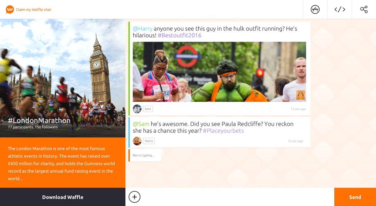 problemsolvedco's tweet image. Waffle @waffle_app - The messaging app for live events