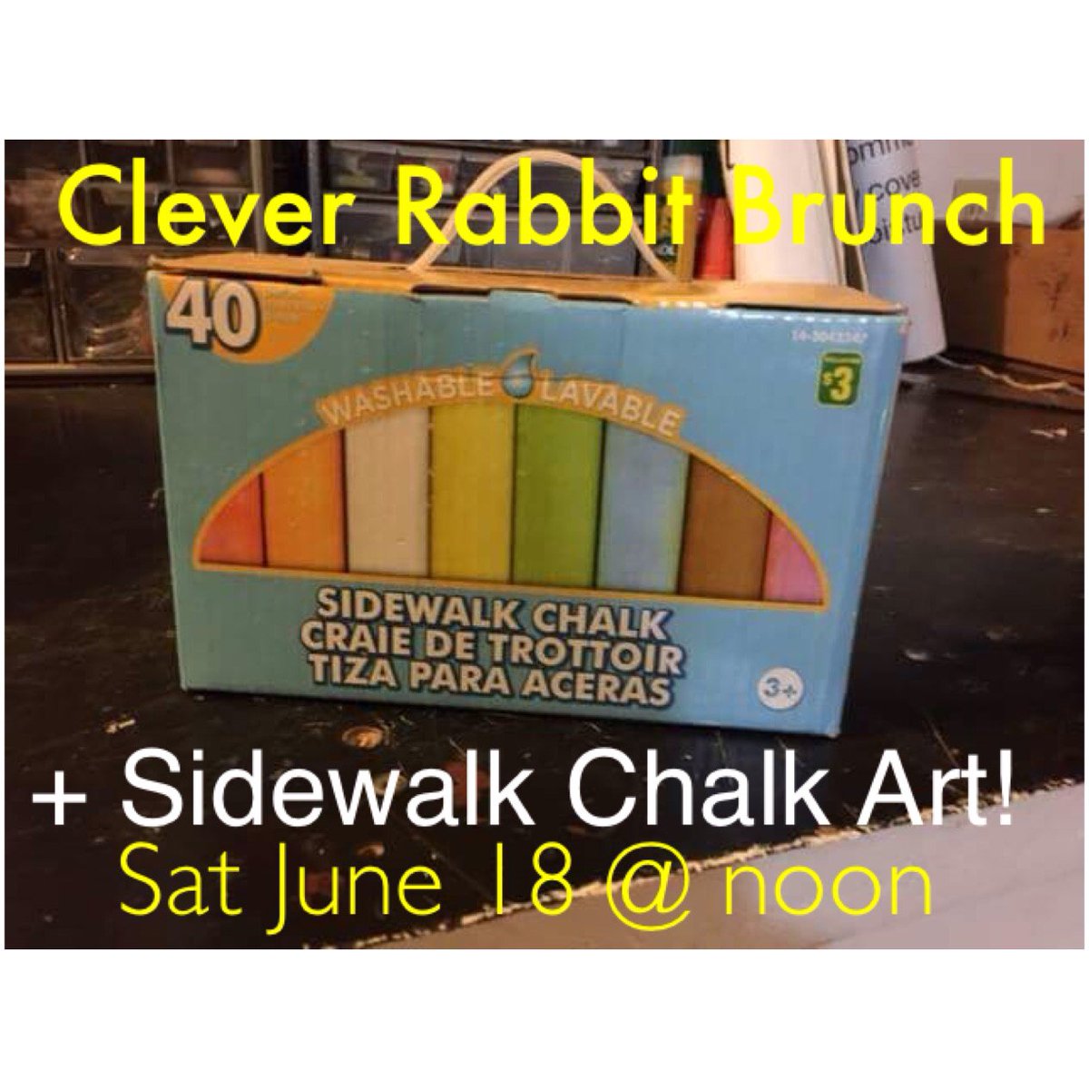 VVoAClub's tweet photo. VVoA Social Club event! Come on out for brunch at noon at  #cleverrabbit followed by #veganchalkart ! :) #yegvegan https://t.co/cCVvWvSp9X