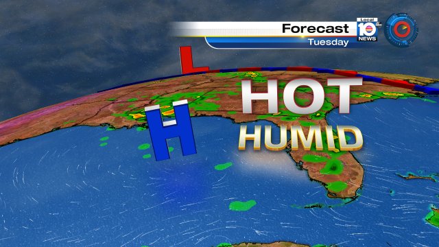 South Florida will feel the heat and humidity tomorrow.  Temperatures are forecast to reach the lower 90s. https://t.co/vI3JRpCFG7