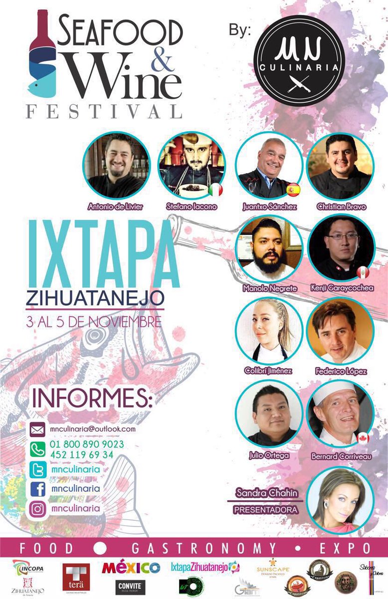 dollanag's tweet photo. #Gastronomia @mnculinria será de lo mejor #WineAndFish #IxtapaZihuatanejo @ChefGds @iamchefjohnny @FoodandTravelMX https://t.co/fX6fdToePX