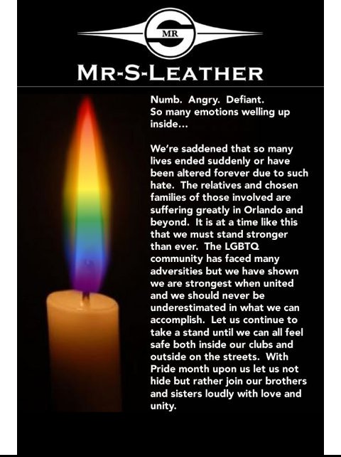 Got this from @MrSLeather today - I love them for so many reasons. Thanks for this... #StandWithOrlando