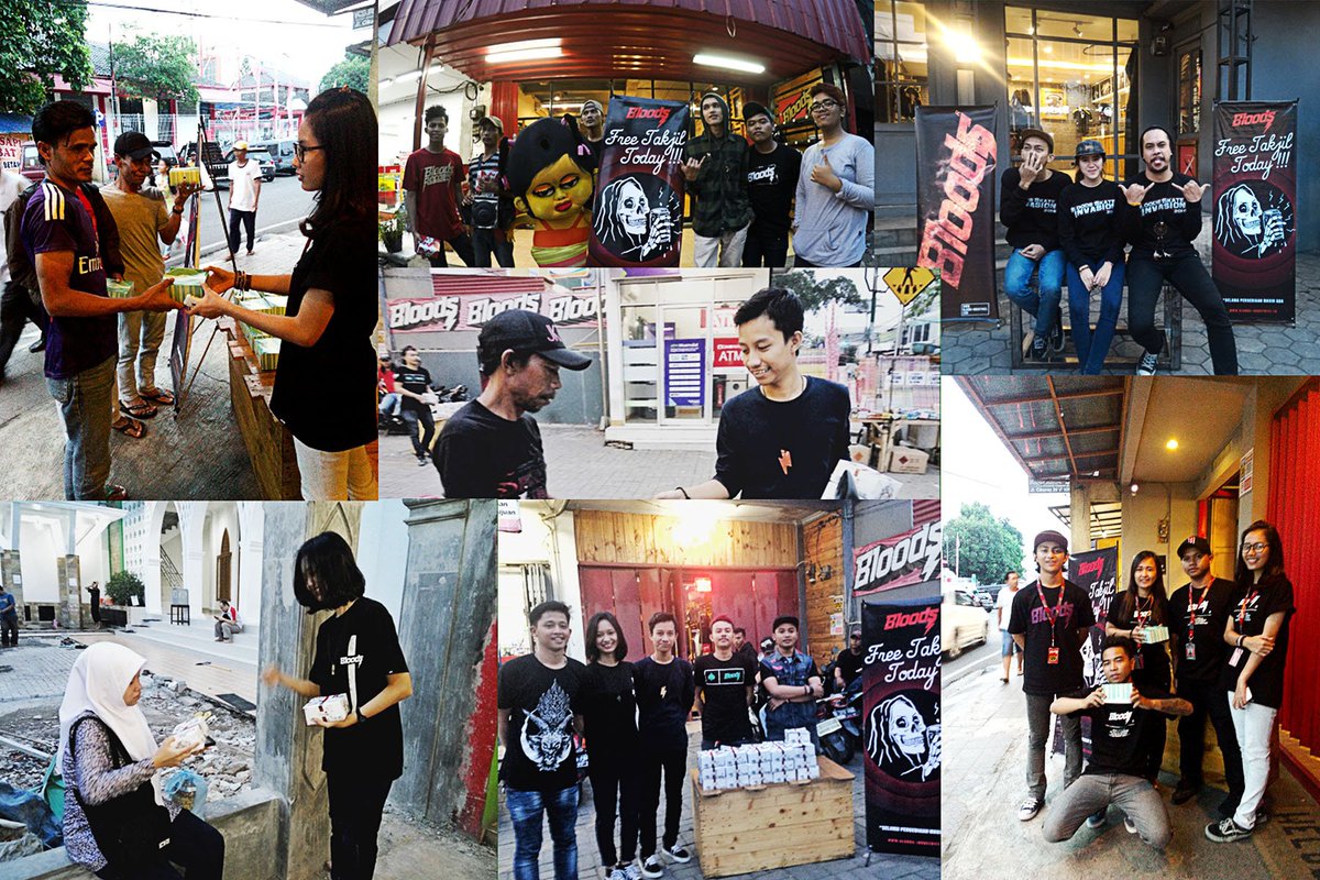 Acara pembagian Takjil dihari pertama di store Cikarang, Garut, Bintaro dan Galaxy kemarin sore.

#bloodscloth