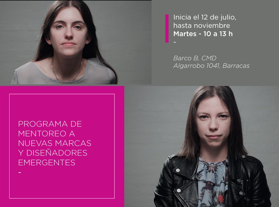 Inscribite al #Mentoreo para diseñadores emergentes <a href="/belen_amigo/">BELENAMIGO</a> <a href="/talithaind/">TALITHA IND.</a> +Info bit.ly/MentoreoDiseño