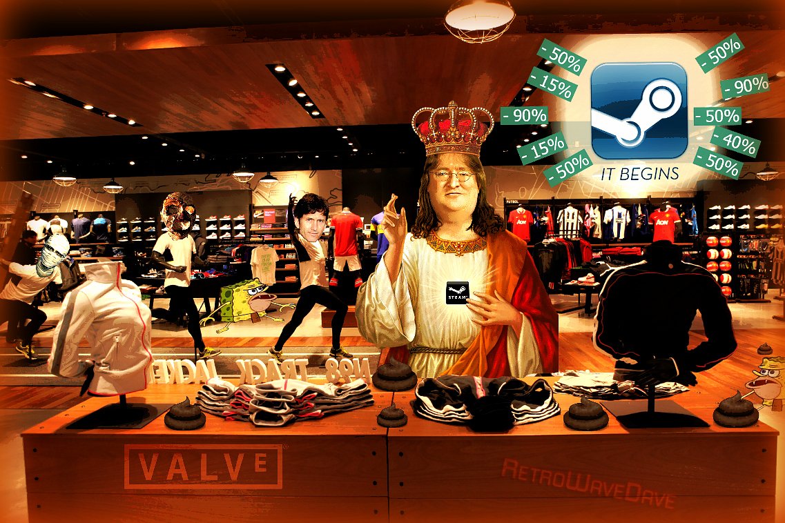 RetroWaveDave's tweet photo. When you can't get a proper refund but you can nab a great deal during a sale! #SteamProblems https://t.co/2sEvvwG2Al
