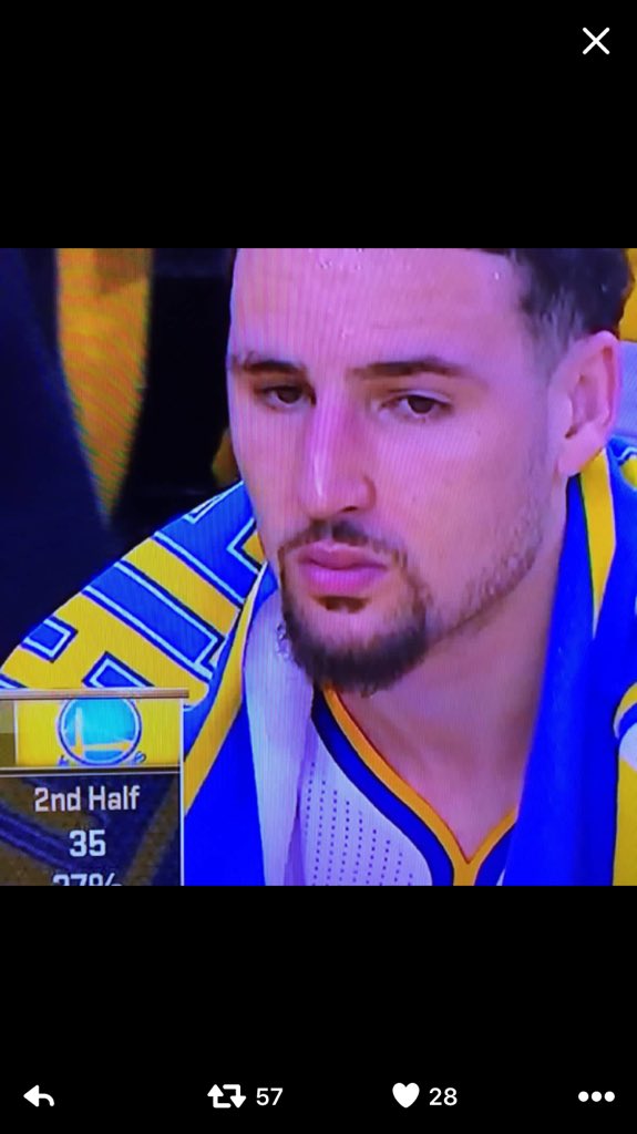 gingerbreadgyrl's tweet photo. The face you make when you score 37 points but they stop passing you the ball during the 2nd half #NBAFinals https://t.co/hp6hRUWgmR