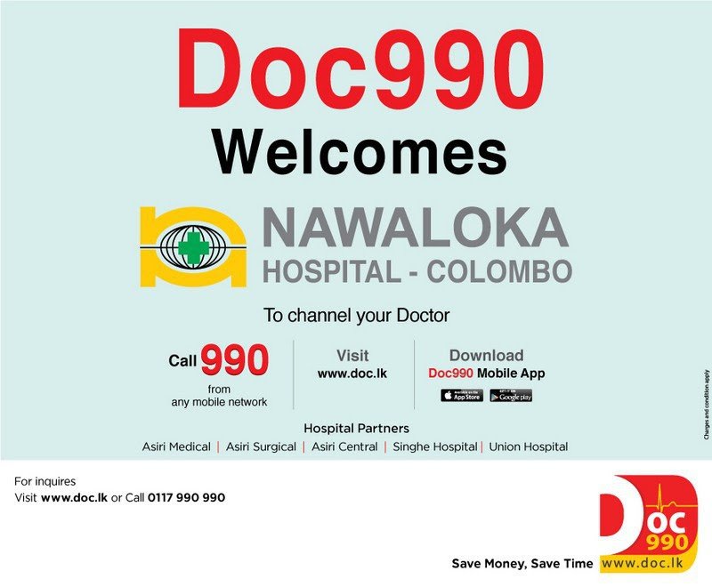 iContactLanka's tweet photo. #Doc990 Welcomes #NAWALOKA #HOSPITAL – #COLOMBO. #lka #iContactLanka https://t.co/pU9HEztv1v