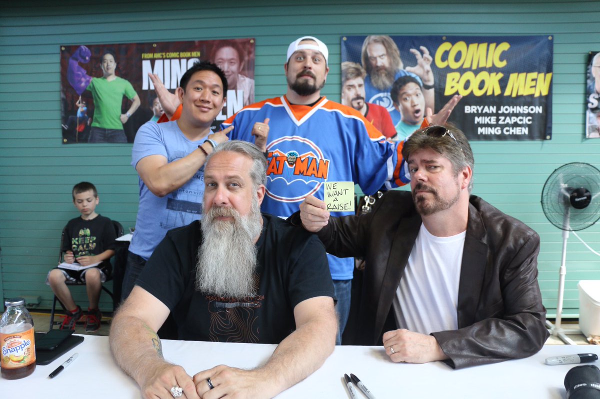 rccur1973's tweet photo. They all need raises @ThatKevinSmith thanks for the shot @mingchen37 @TellEmSteveDave &amp; @michaelzapcic @madrox1737 https://t.co/Zh0GPz0Eml
