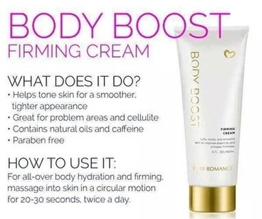 Pure Romance By Hais on X: Body Boost Firming Cream is one of my FAV Pure  Romance products! I use it 2 times daily as recommended, and LOVE IT!   / X