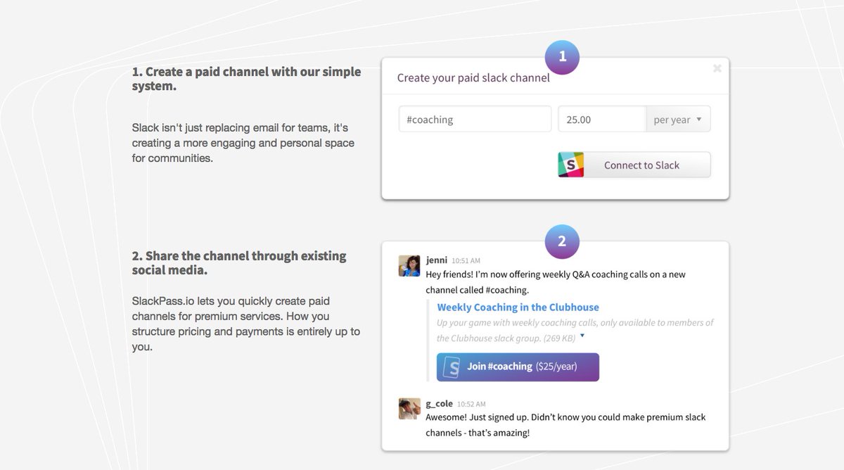problemsolvedco's tweet image. SlackPass @SlackPass - SlackPass lets you create paid Slack channels in minutes.