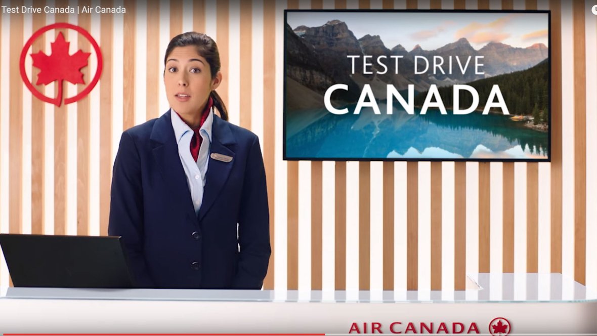 CBCNews's tweet photo. Air Canada invites Americans to 'test drive Canada' in new ads https://t.co/kgJo8zeUHj https://t.co/SKAwdm6nSC