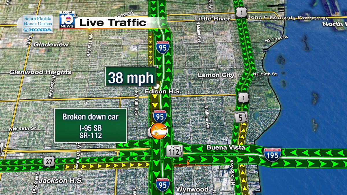 Broken down car on I-95 SB and SR-112 #TRAFFIC #MIAMI https://t.co/C4qNgFrE66