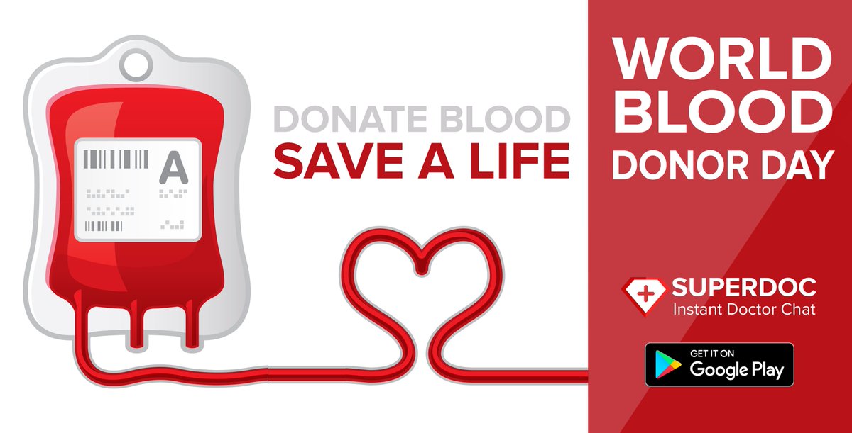 superdocapp's tweet image. Donate blood, save a life. | App Download Link: buff.ly/21jzKye #WorldBloodDonorDay #blood #DonateBlood