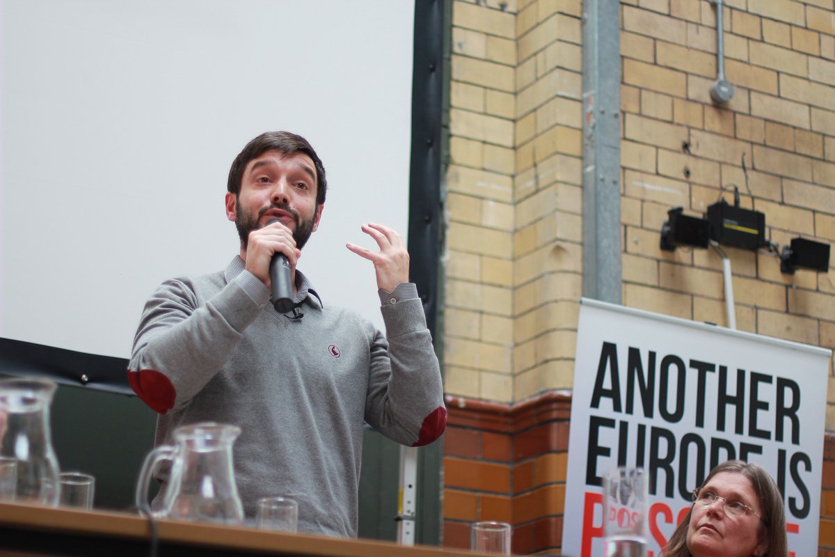 PodemosEdiUK's tweet photo. Algunas fotos del evento "Another europe is possible" con @pbustinduy en #Manchester https://t.co/ddGukJSiHw