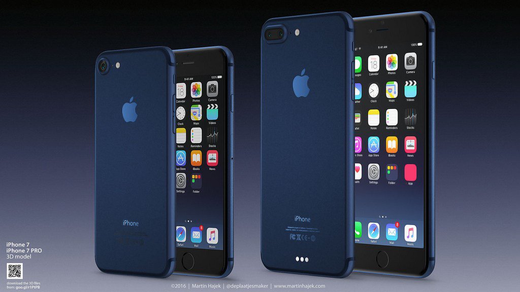 Слухи: Новый #iPhone7 выйдет в синем цвете (Deep Blue) вместо Space Gray.