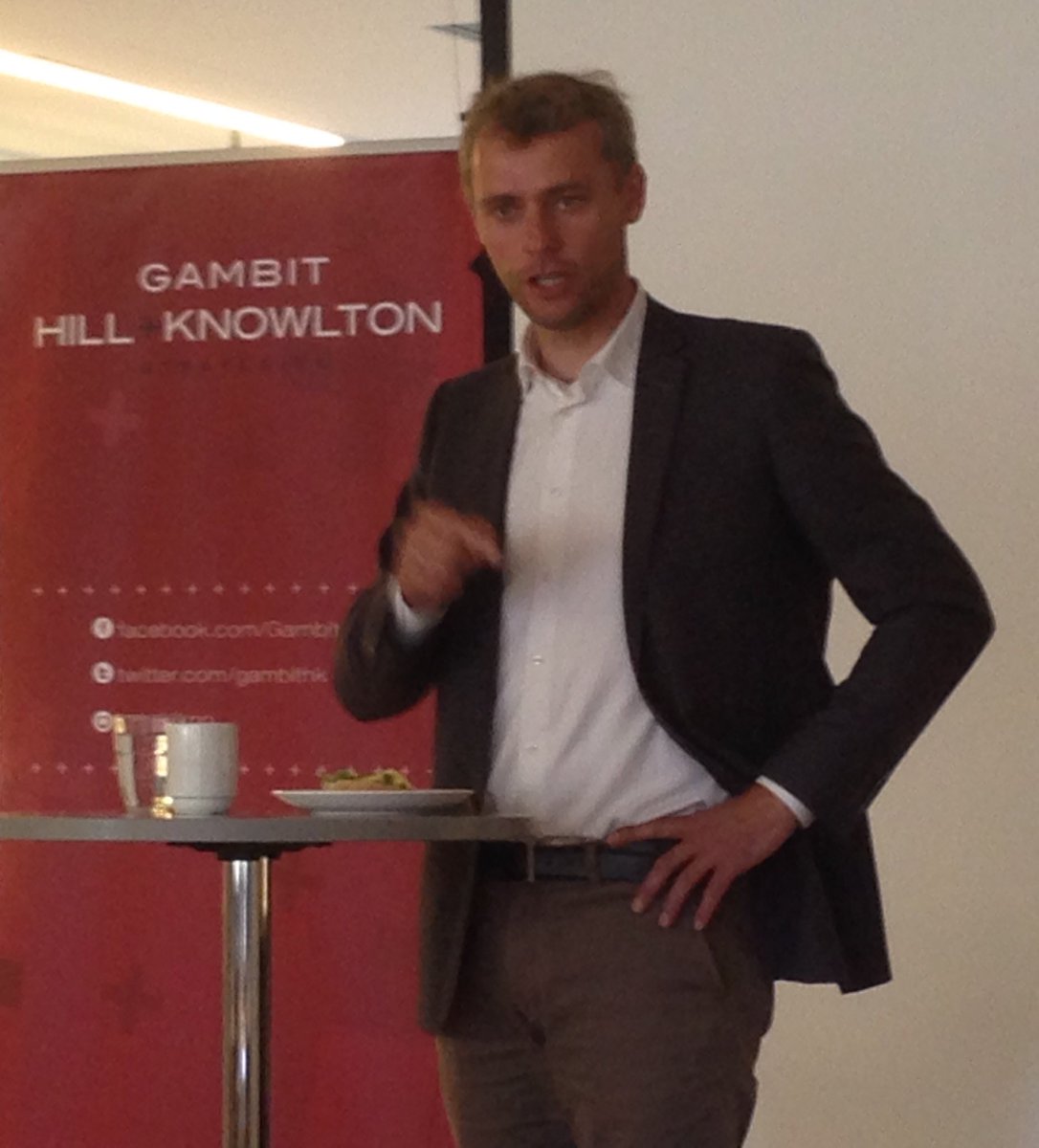 Sp-nestleder Ola Borten Moe innleder på @gambithk sitt frokostseminar "På programmet.