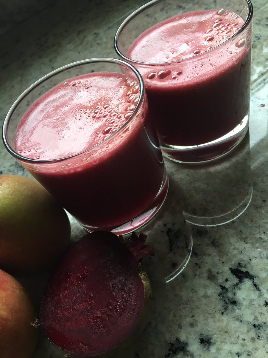 WaysideHealer's tweet photo. Today we have a #beetroot based juice. With cucumber, apples, carrot, ginger and lemon. #JuicingRocks https://t.co/y13qLWX88E