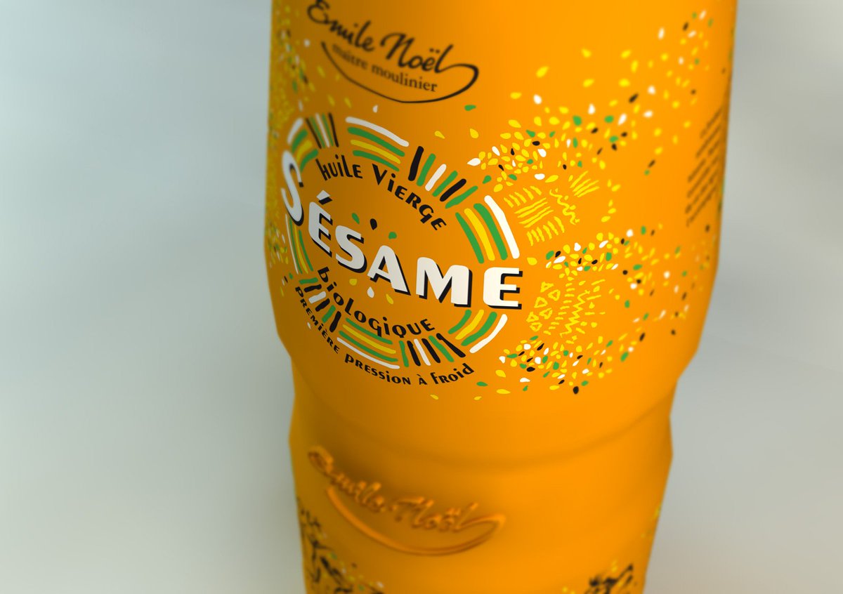 L'huile de Sésame bio Fondation Emile Noël est en vente. Série limitée. Design : ComOnLight. buff.ly/21itbfB